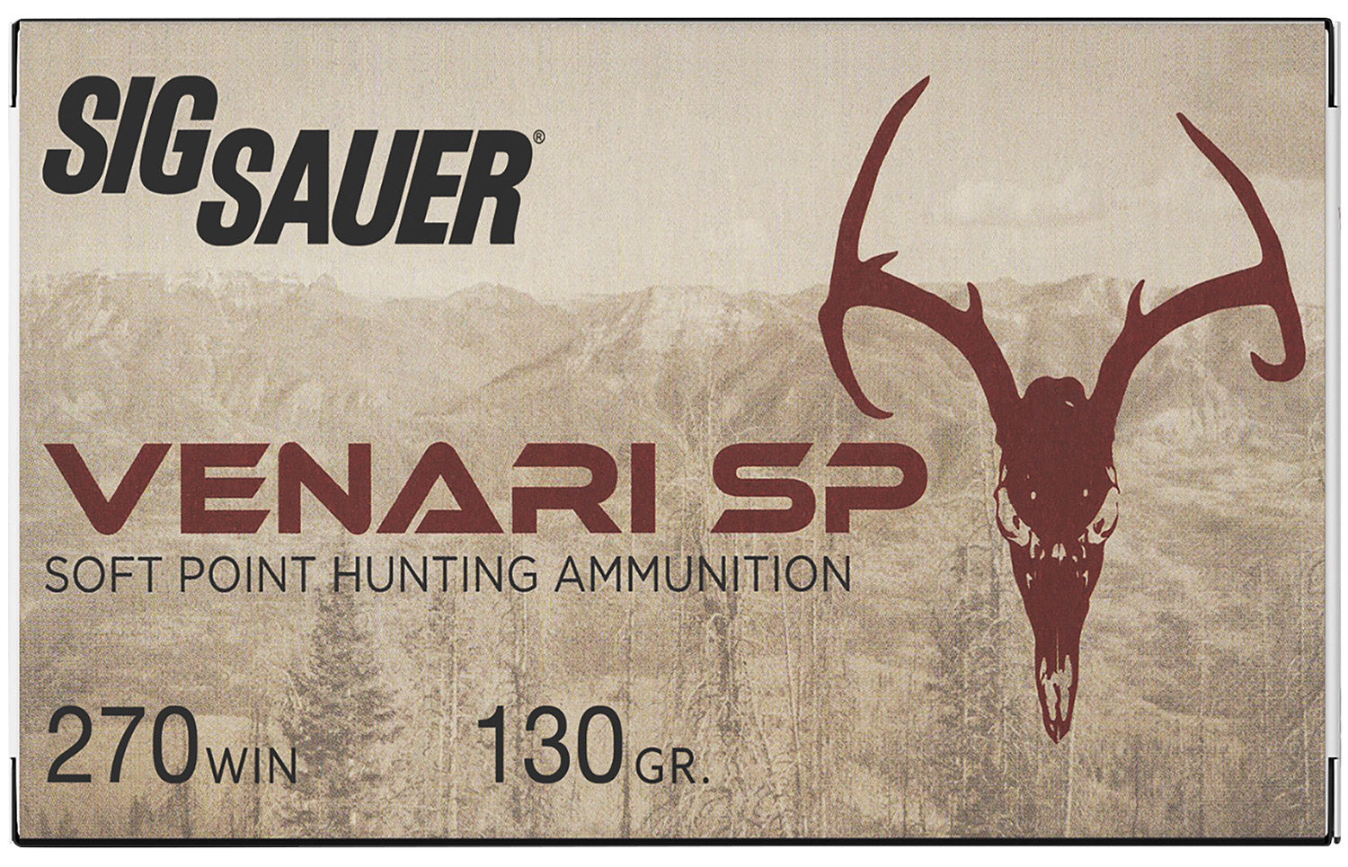 Sig Sauer Venari Soft Point 130 Grain .270 Winchester 3140 fps