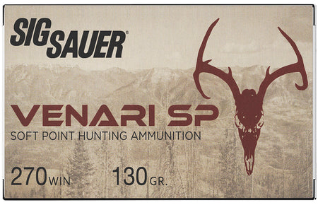 Sig Sauer Venari Soft Point 130 Grain .270 Winchester 3140 fps