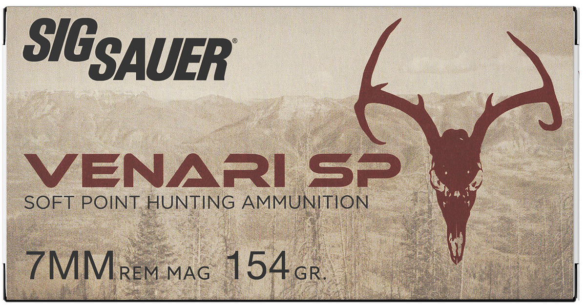 Sig Sauer Venari Soft Point 154 Grain 7mm Remington Mag 3045 fps