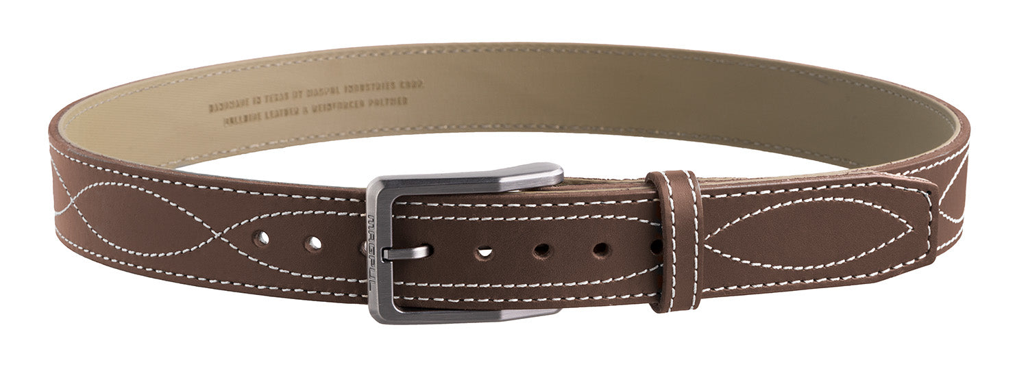 Magpul Tejas El Pistolero Chocolate Brown Leather Gun Belt 46" 1-1/2" Wide Buckle
