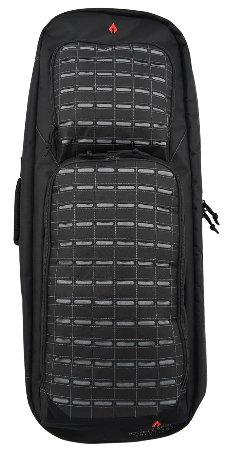 Advance Warrior Solutions Frame 36" L Black Polyester Rifle Backpack – Dual Pocket, Molle Compatible