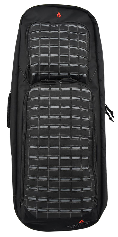 Advance Warrior Solutions Frame 36" L Black Polyester Rifle Backpack – Dual Pocket, Molle Compatible
