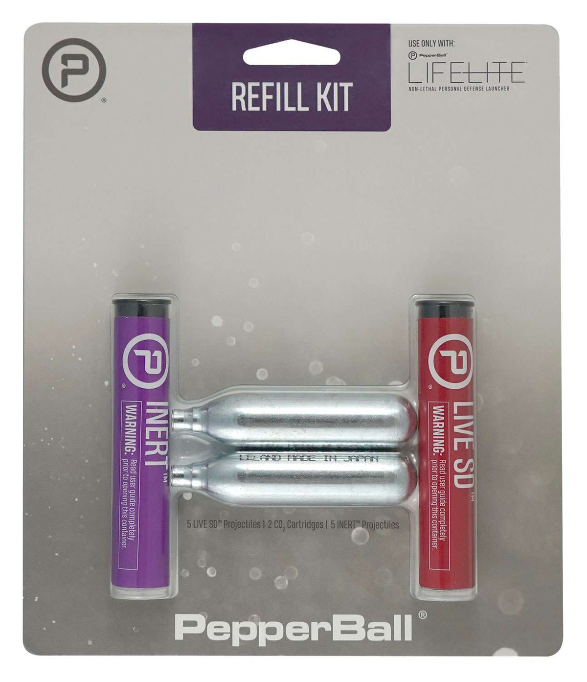 PepperBall Refill Kit 2 CO2 5 Live 5 Inert Rounds