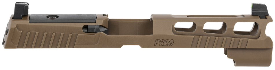 Sig Sauer P320 9mm PVD Coyote Brown Pro-Cut Optic Ready Slide Suppressor Sights ROMEO1-PRO/RMR