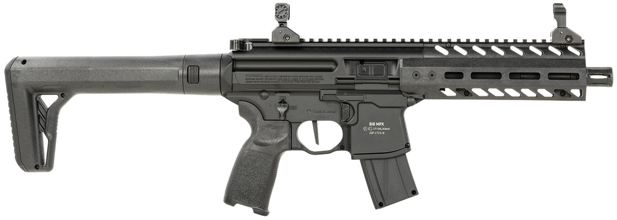 Sig Sauer MPX CO2 .177 Pellet Air Rifle 30rd 8" Barrel Flip-Up Sights Black
