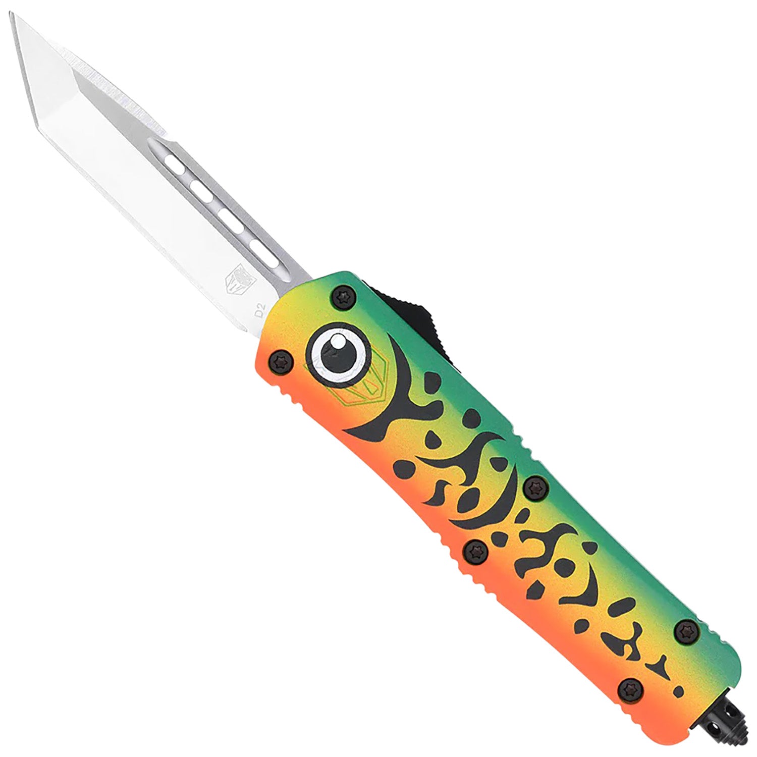 CobraTec FS-3 Medium Green Fishing Lure OTF Tanto 3" Satin D2 Blade Cerakote Handle Includes Pocket Clip