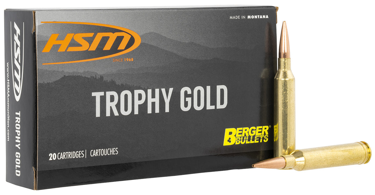 HSM Trophy Gold Berger Hunting VLD Match 130 Grain 6.5-284 Norma