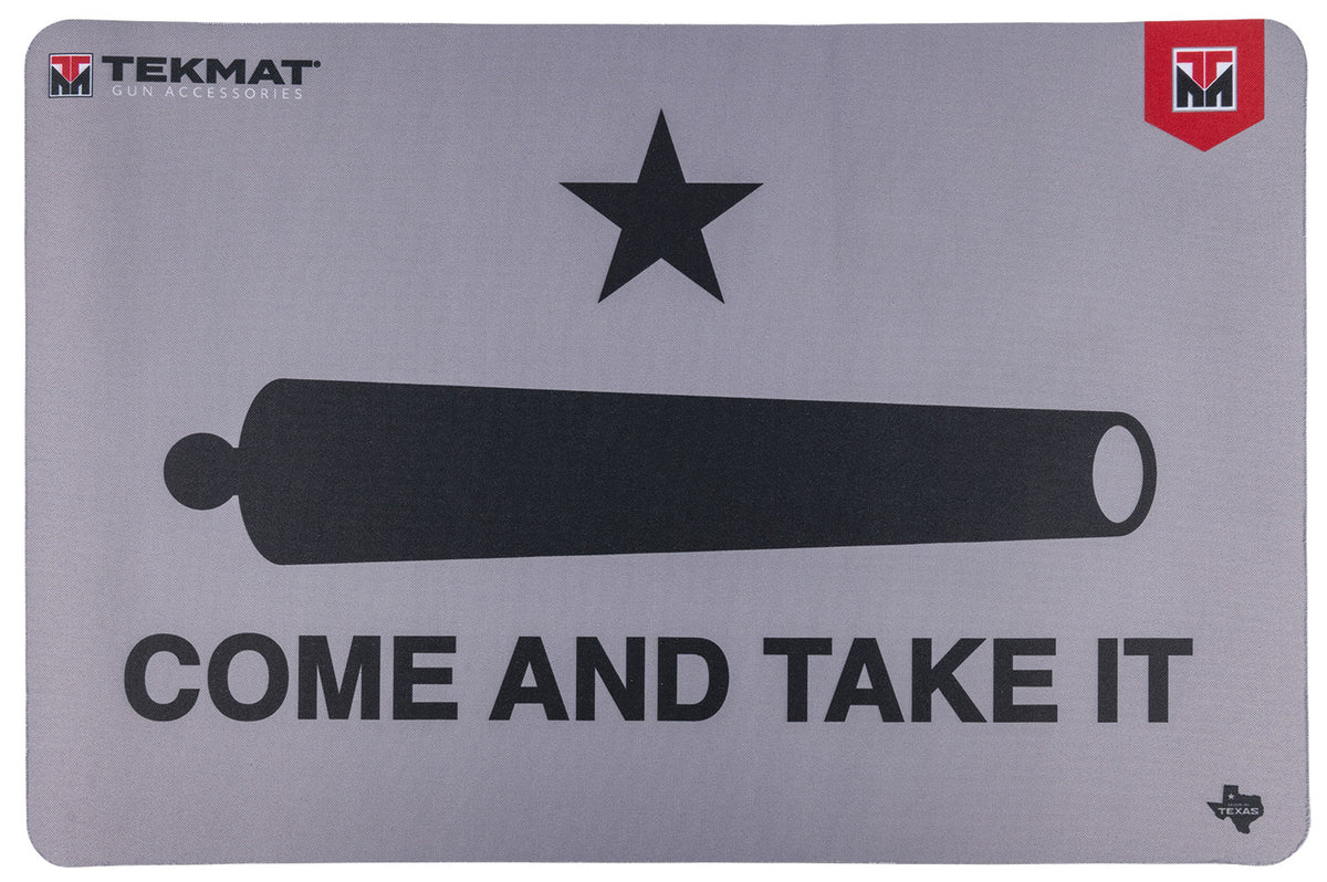TekMat Come And Take It Novelty Cleaning Mat Black/Gray Rubber 11"x17"