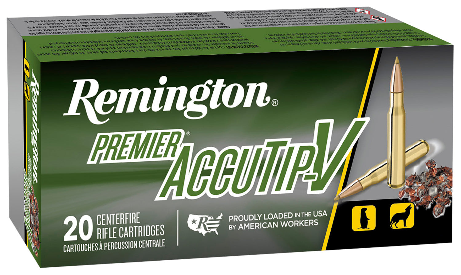 Remington Premier AccuTip-V Boat Tail 60 Grain .224 Valkyrie 3300 fps
