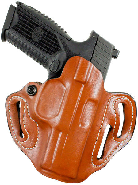 DeSantis Gunhide Speed Scabbard Tan Leather OWB Belt Slide Holster Springfield Prodigy 5" Barrel LH