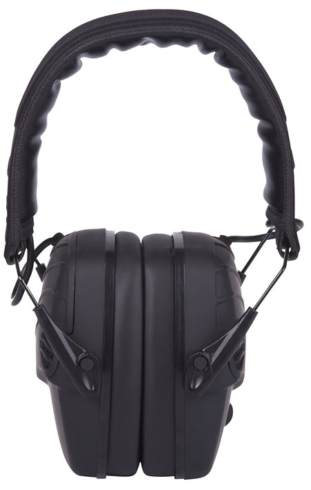 BenchMaster Rifleman TAC Black Electronic Hearing Earmuffs 22 dB IPX5 Water-Resistant