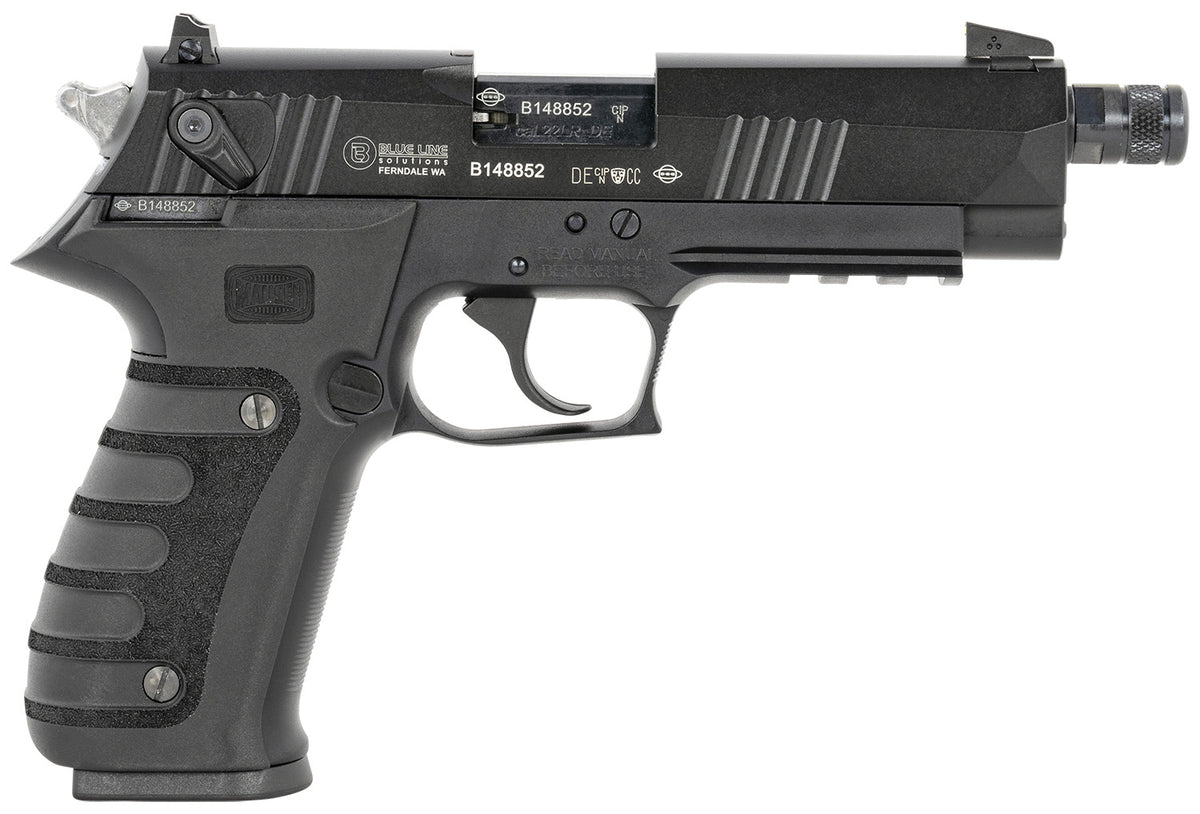 Mauser Rimfire 4010102 M20 22 LR 10+1 4.75" Black Steel Threaded Barrel, Black Serrated Slide, Black Aluminum Frame w/Picatinny Rail, Ambidextrous