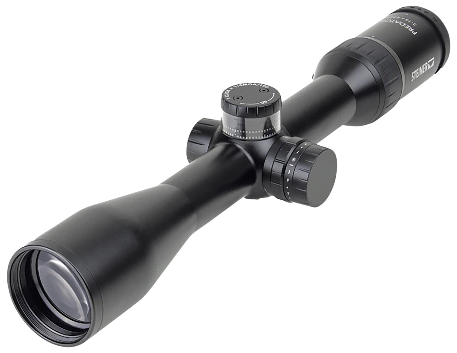Steiner Predator 8 Black 2-16x42mm 30mm Tube SFP Illuminated E3 Ballistic Reticle Riflescope