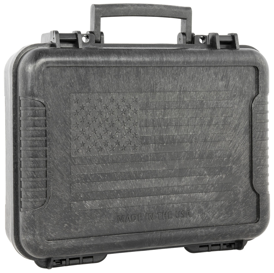 Outdoor Connection 11" Hard Molded Pistol Case Black Polypropylene US Flag Design