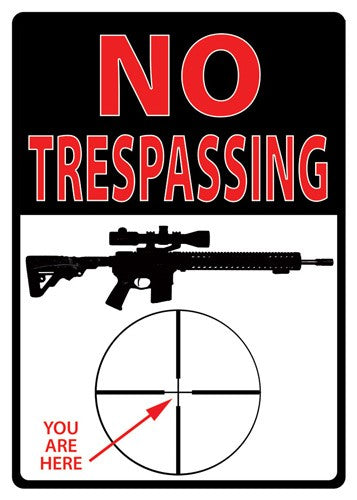 Rivers Edge 12x17 Weatherproof Trespassing You're Here Sign