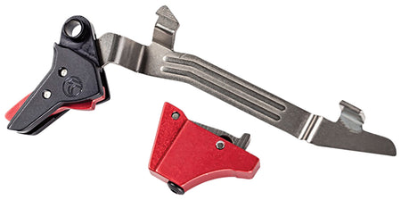 Timney Alpha Straight Red Trigger Compatible w/ Large Frame Glock Gen3-4, 45 ACP / 10mm Auto
