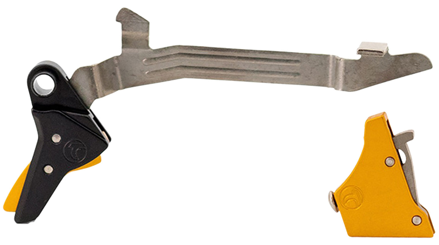 Timney Alpha Straight Gold Trigger Compatible w/ Large Frame Glock Gen3-4, 45 ACP / 10mm Auto