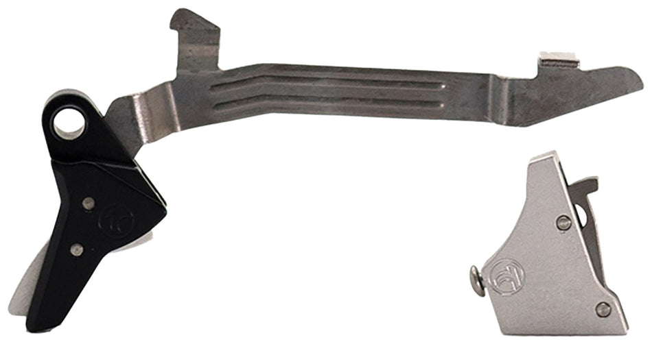Timney Alpha Straight Silver Trigger Compatible w/ Large Frame Glock Gen3-4, 45 ACP / 10mm Auto