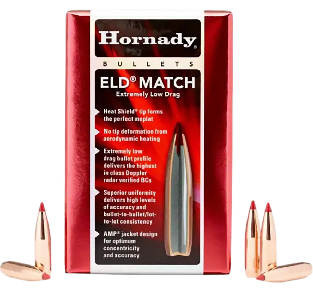 Hornady ELD Match 25 Cal .257 134 gr Extremely Low Drag Match Bullets 100 Per Box