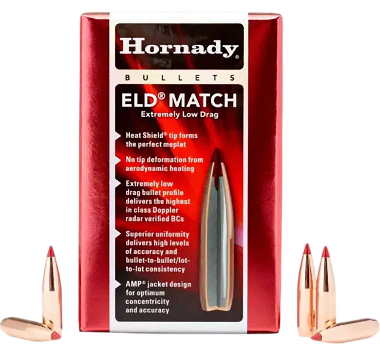 Hornady ELD Match 25 Cal .257 134 gr Extremely Low Drag Match Bullets 100 Per Box