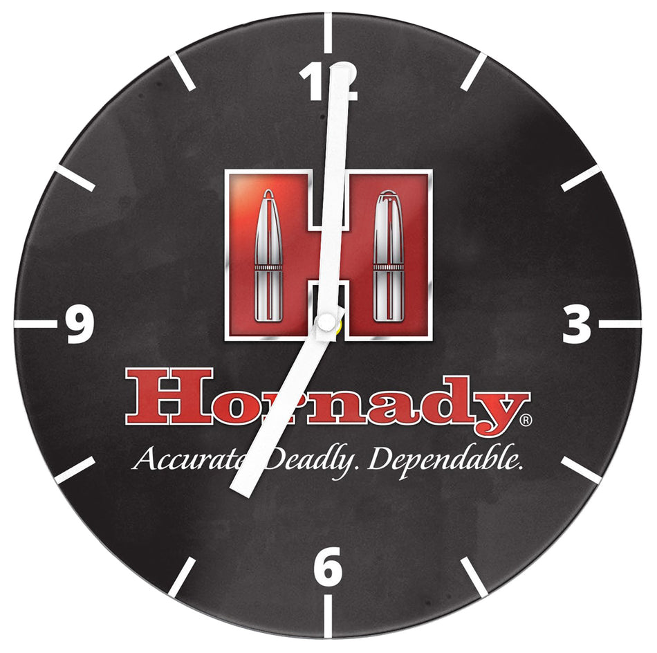 Hornady H Clock 18.70 Inch Black Red Branded