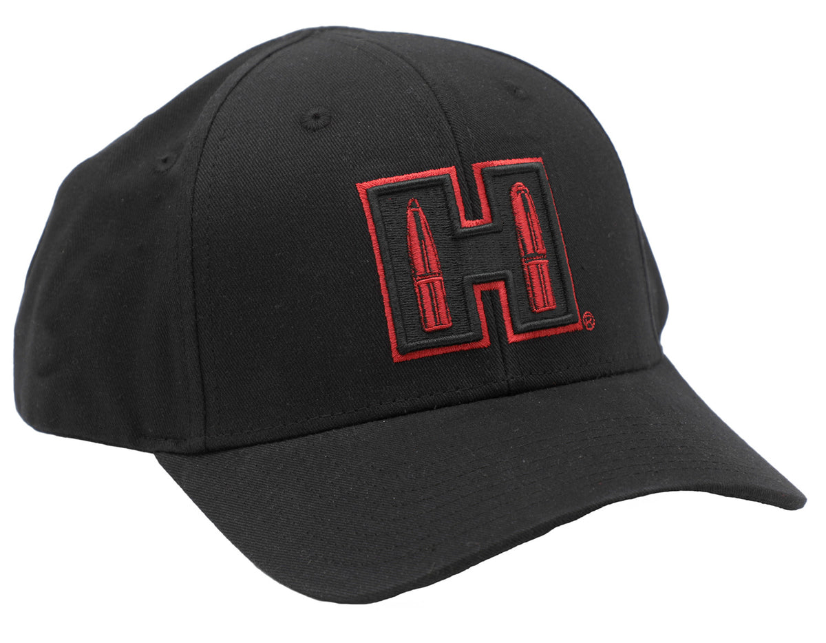 Hornady 99211 Black Red H Logo Semi-Structured Trucker Hat