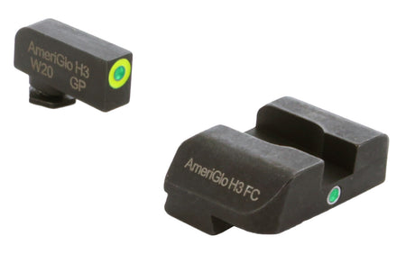 AmeriGlo GL301 Green Tritium LumiGreen Outline i-Dot Sight Set for Glock Pistols