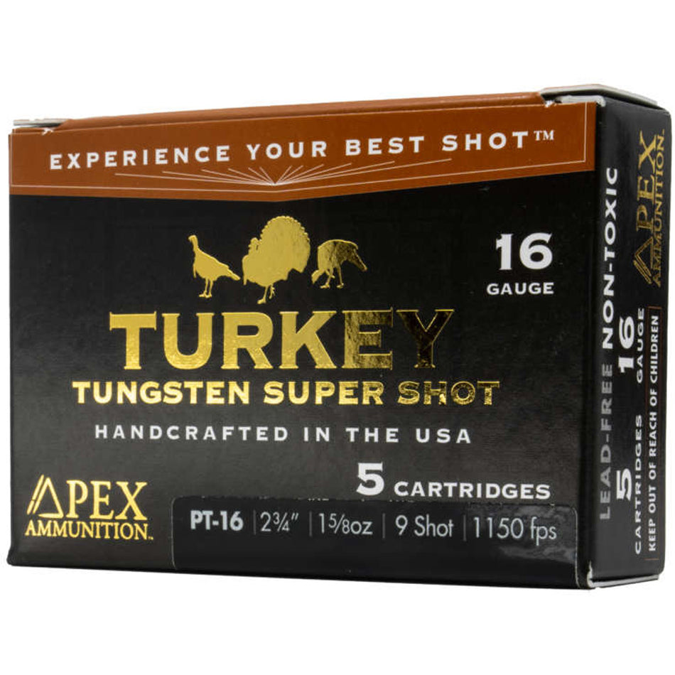 Apex Turkey TSS Shotgun Ammo 16 Gauge 2.75 in 1-5/8 oz #9
