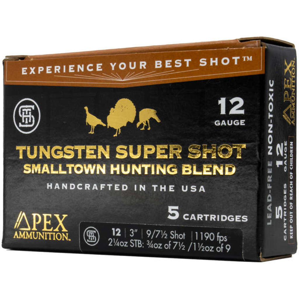 Apex Turkey TSS Smalltown Hunting Blend Shotgun Ammo 12 Gauge 3 in 2-1/4 oz #7.5 / 9