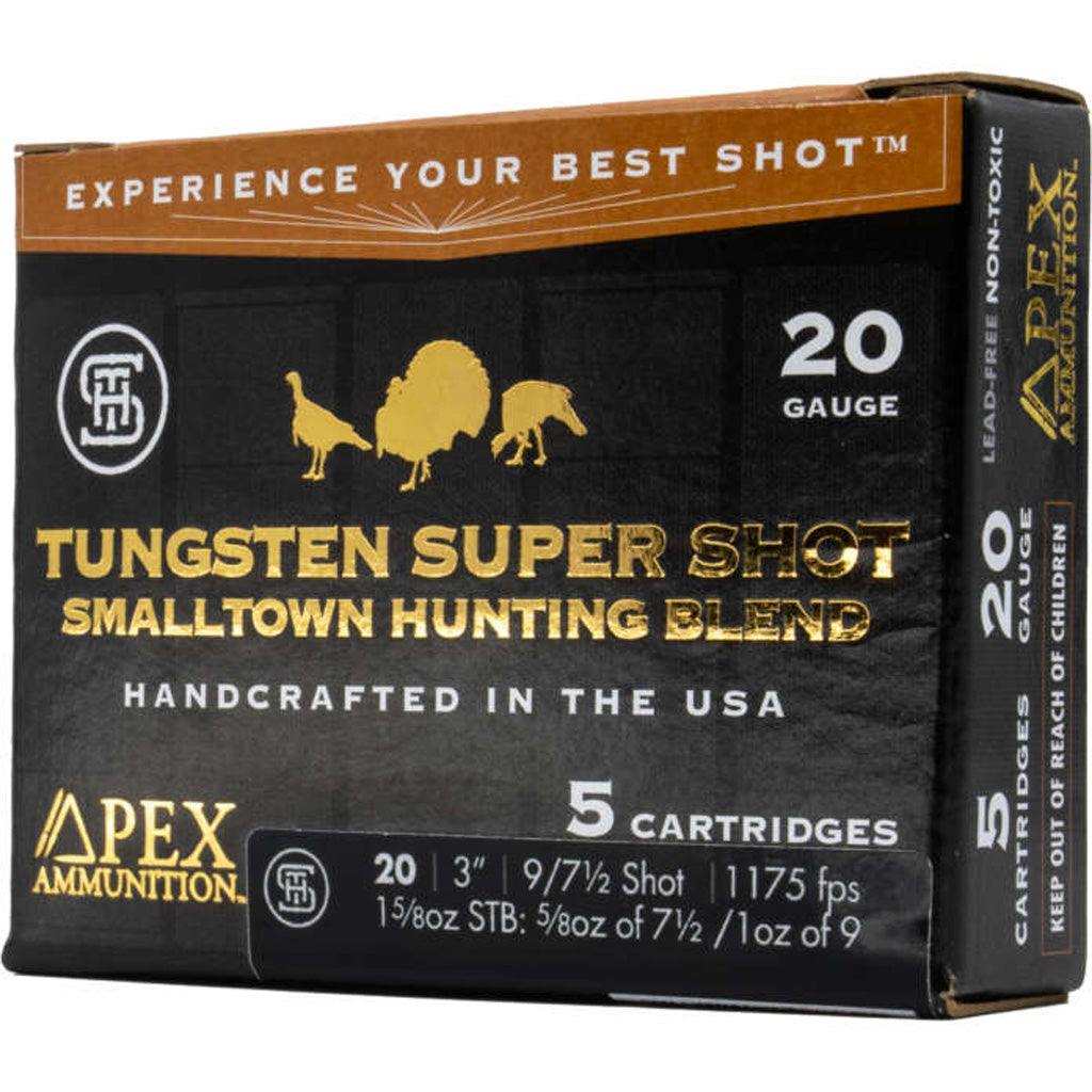 Apex Turkey TSS Smalltown Hunting Blend Shotgun Ammo 20 Gauge 3 in 1-5/8 oz #7.5 / 9