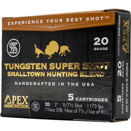 Apex Turkey TSS Smalltown Hunting Blend Shotgun Ammo 20 Gauge 3 in 1-5/8 oz #7.5 / 9