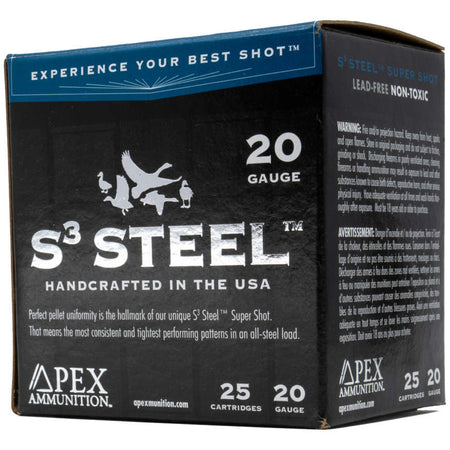 Apex Waterfowl S3 Steel Shotgun Ammo 20 Gauge 3 in 1 oz #2