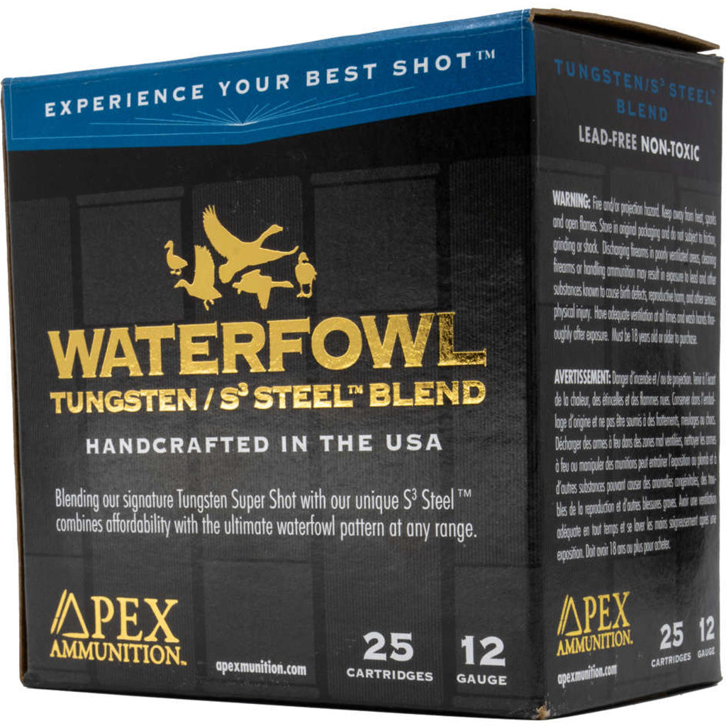 Apex Waterfowl TSS/S3 Steel Blend Shotgun Ammo 12 Gauge 3 in 1-5/16 oz #2 / 7.5