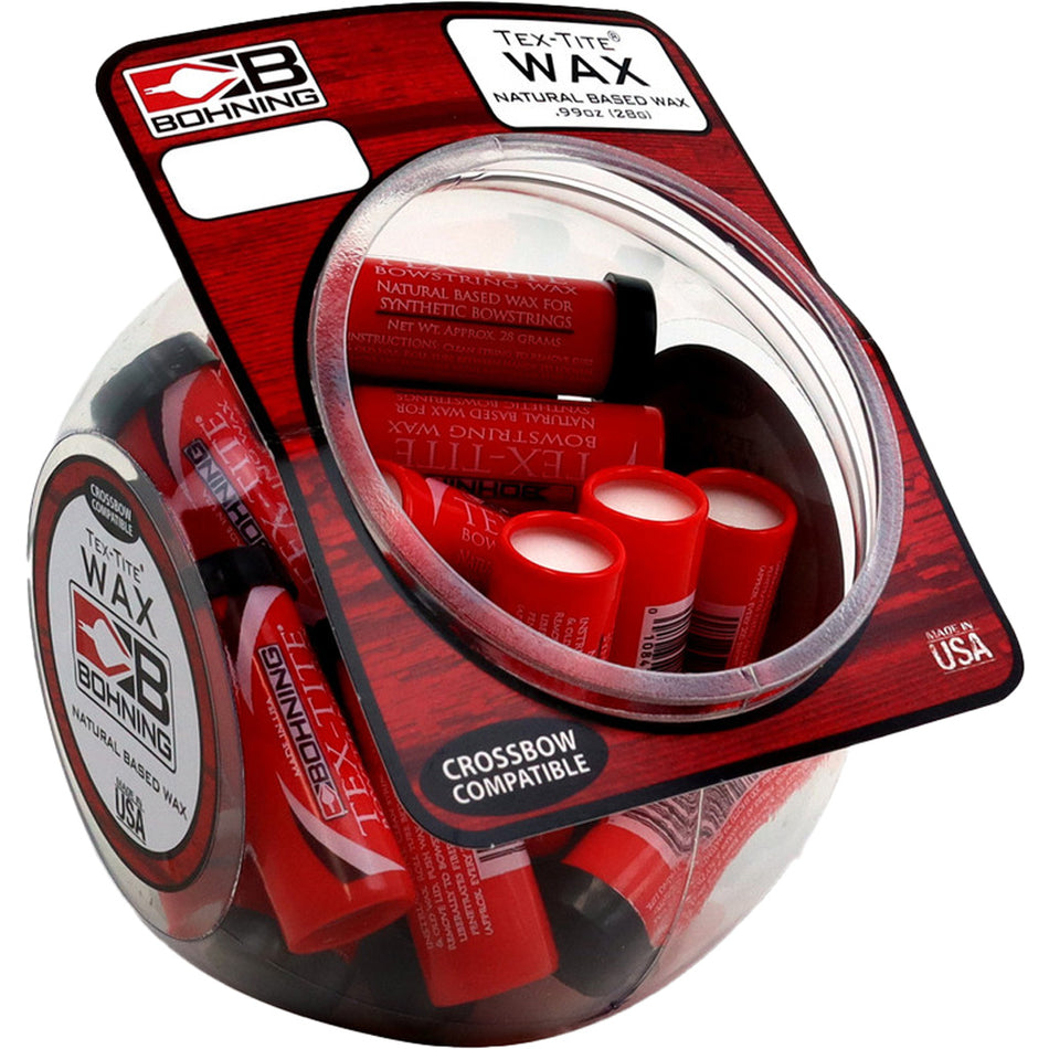 Bohning Tex-Tite Natural-Based Bowstring Wax Display 24 Tubes