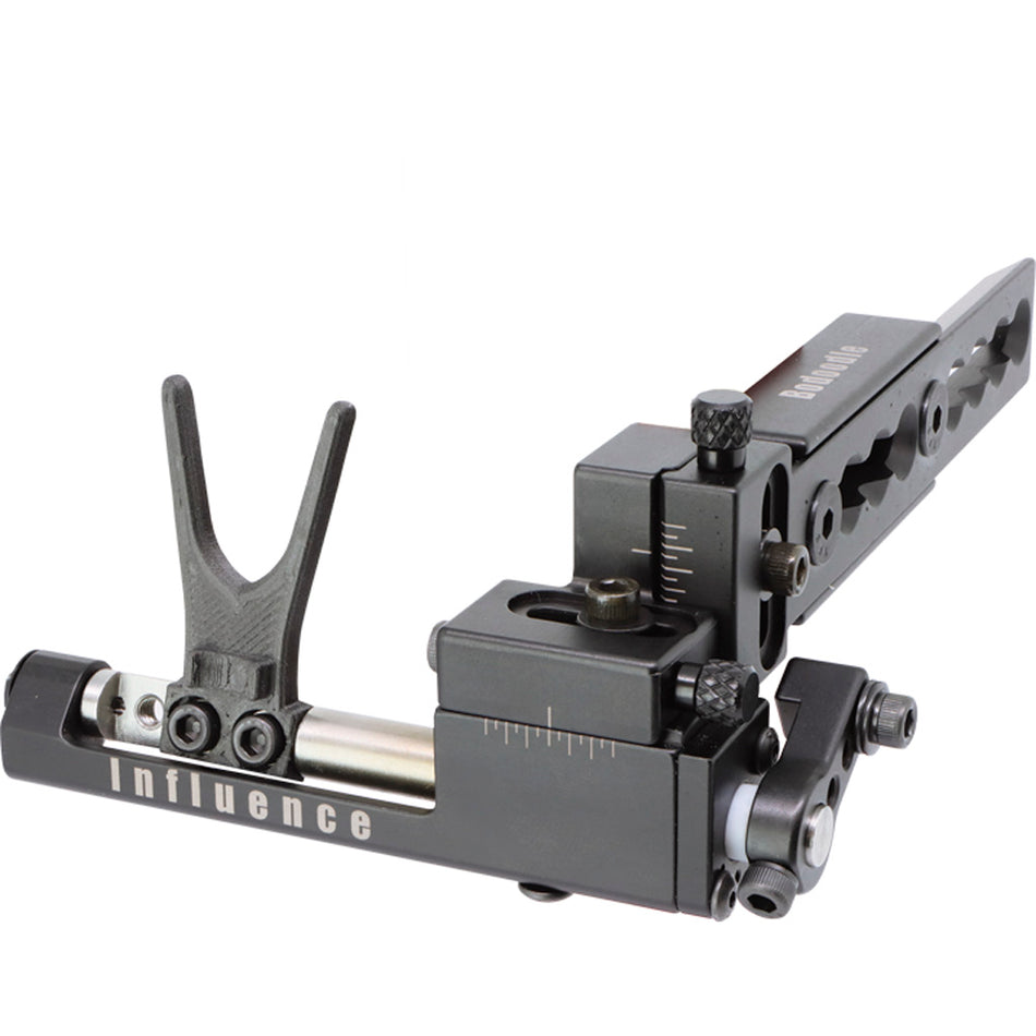 Specialty Archery Influence Left Hand Deluxe Rest Kit with Extension and Double Berger Holes