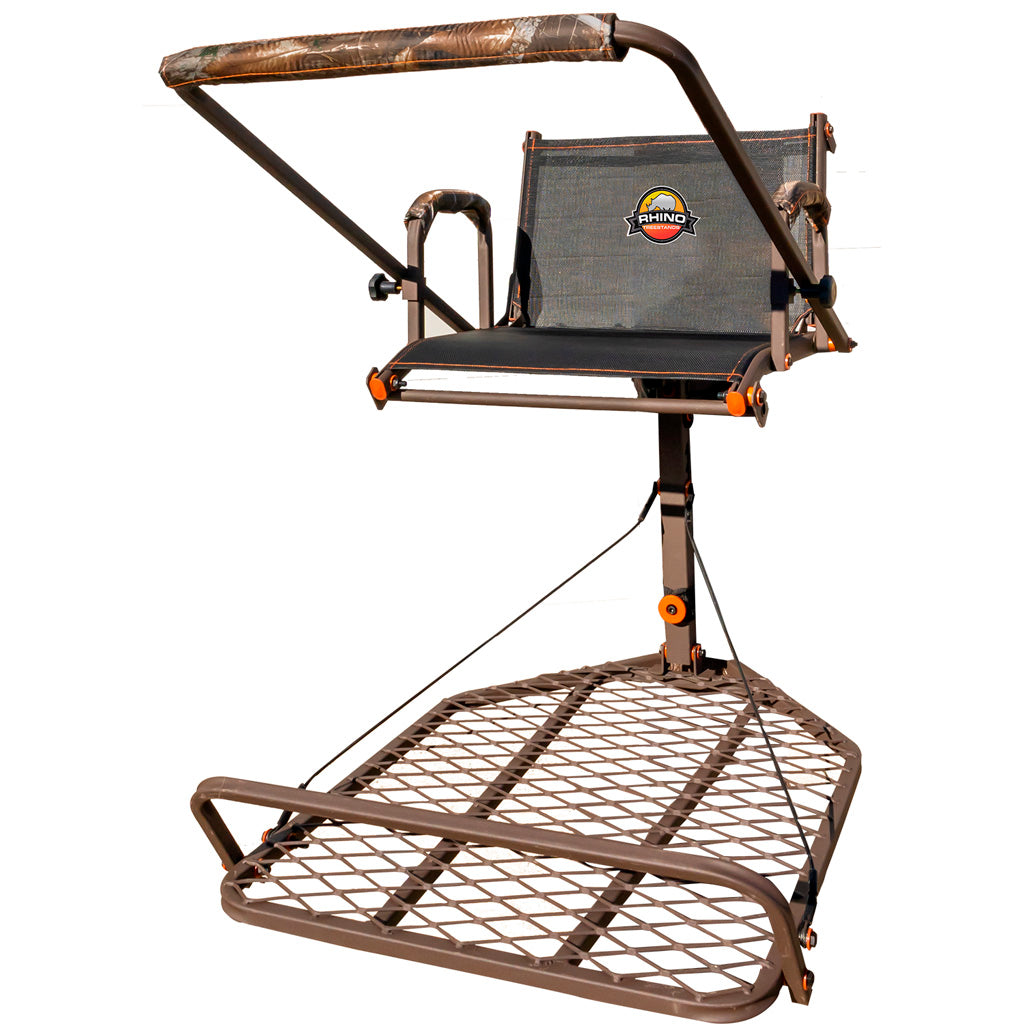 Rhino Hang On Hunting Stand with Backrest and Shooting Rail