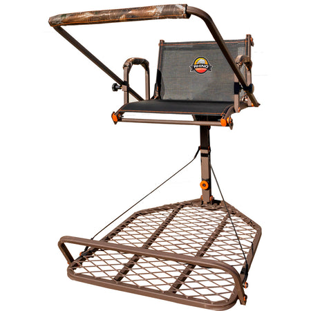 Rhino Hang On Hunting Stand with Backrest and Shooting Rail