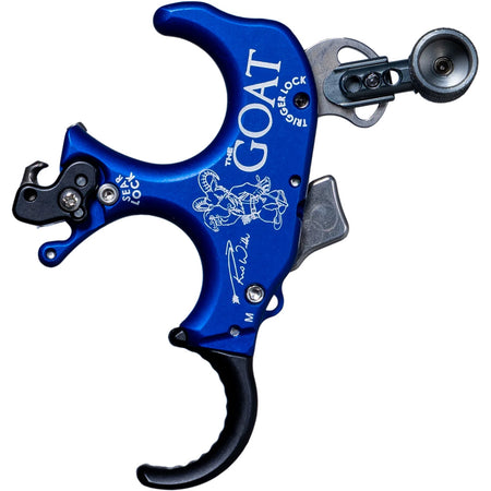 Tru Ball GOAT 3-Finger Blue and QuickSilver Archery Release Medium