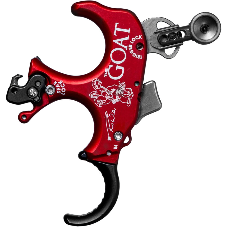 Tru Ball GOAT 3-Finger Red and QuickSilver Archery Release Medium