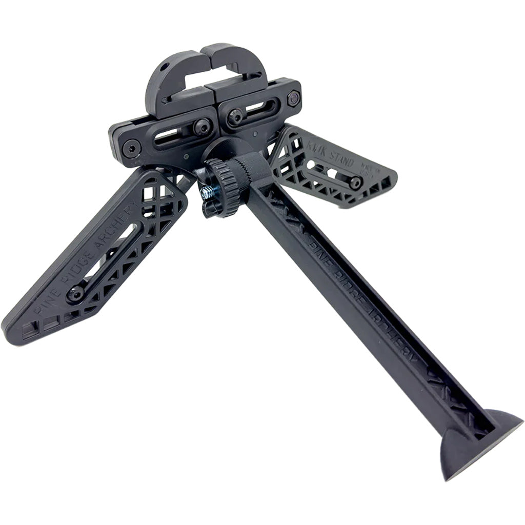 Pine Ridge Kwik Stand Tri Pod Bow Support Black Bundle with Stand