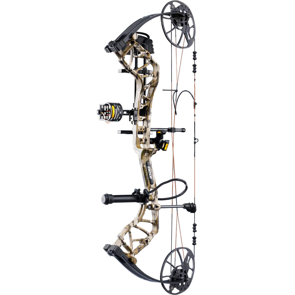 Bear Legit MAXX Compound Bow Package Mossy Oak Bottomland/Black 10-70 lbs. RH Dual Cam