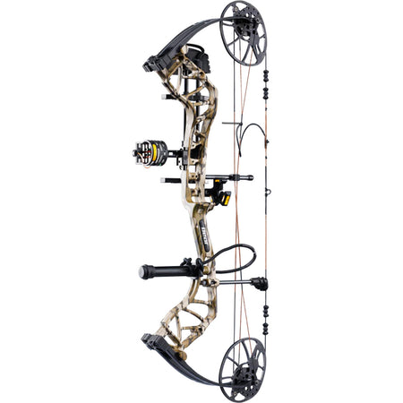 Bear Legit MAXX Compound Bow Package Mossy Oak Bottomland/Black 10-70 lbs. RH Dual Cam
