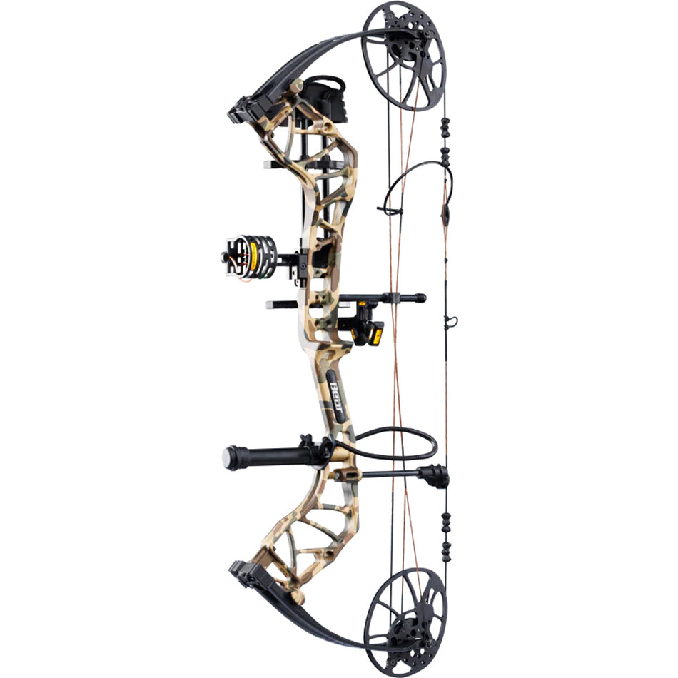 Bear Legit MAXX Compound Bow Package Fred Bear Camo/Black 10-70 lbs. LH Dual Cam