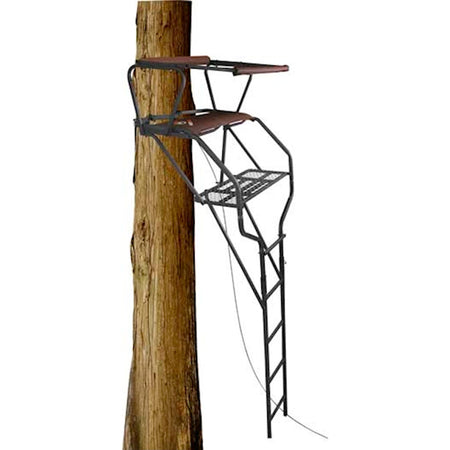 Trophy Treestands MaxGrip Double Steel Ladderstand 18 ft. Two Person 500 lb Capacity
