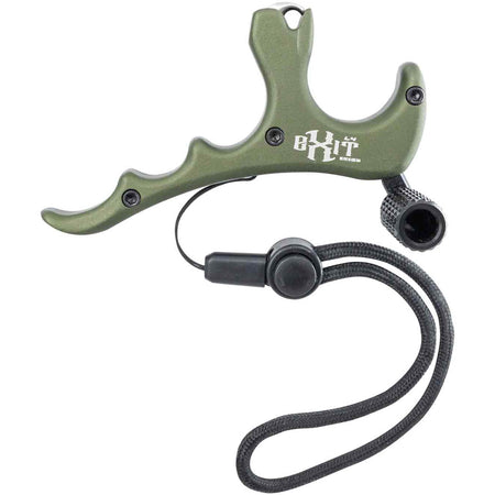 B3 Exit L4 OD Green 4-Finger Archery Release and Lanyard