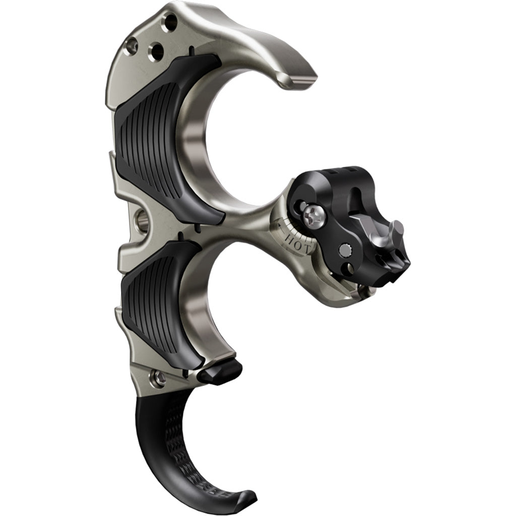 Tru Ball Aileron HBC Flex Medium 3-Finger Archery Release, Black/Quick Silver Brass
