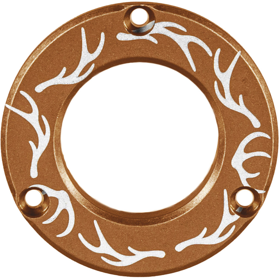 Axcel Driver Coyote Tan Hubcap Elk Antlers Engraved Pattern
