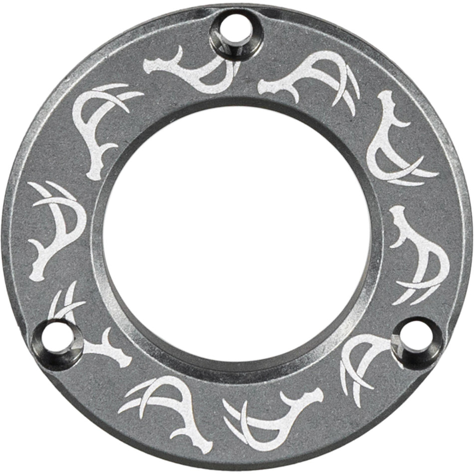 Axcel Driver Hubcap Disc Stone Gray w/Deer Antlers Engraving