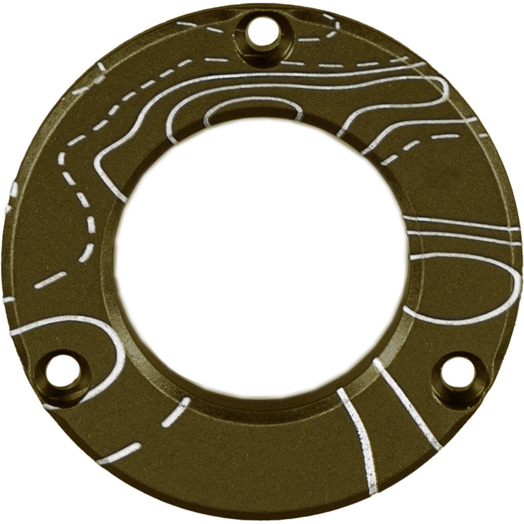 Axcel Driver Hubcap Disc Tactical BH Green w/Topographical Map Engraving