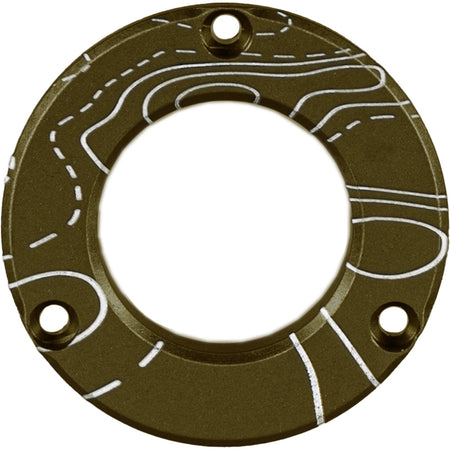 Axcel Driver Hubcap Disc Tactical BH Green w/Topographical Map Engraving